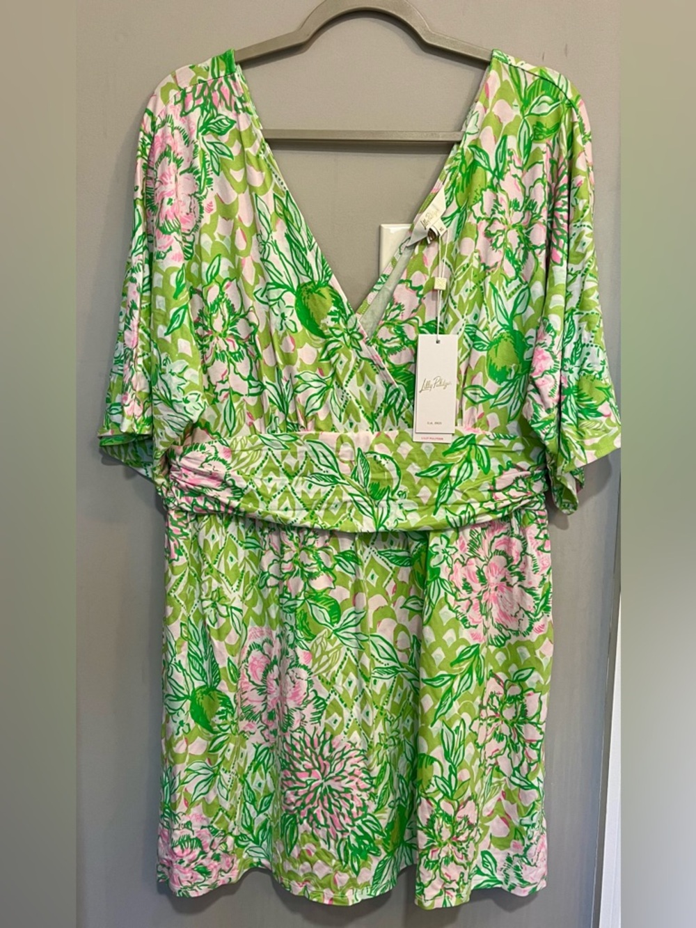 NWT Lilly Pulitzer Parigi Skort Romper Fauna Green Lime Feeling Good Size XL - Picture 3 of 5